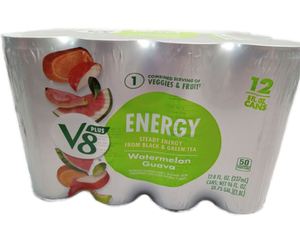 lot 113 image: V8 plus Energy Watermelon Guava Energy Drink, 8 fl oz Can (12 Pack)