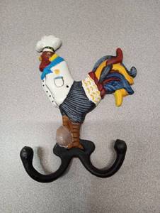 lot 115 image: Decorative Chef Rooster Wall Hook