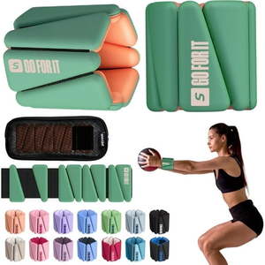 lot 2953 image: Sportbit Wrist Weights for Women - Pair of 1lb Platinum-Cured Silicone Wrist and Ankle Weights  Adjustable  Durable  Non-Slip Design
