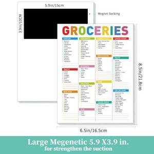 lot 2979 image: Grocery List Magnet Pad for Fridge, 52 Easy Tear-Off Grocery List pad, B5(6.58.5)