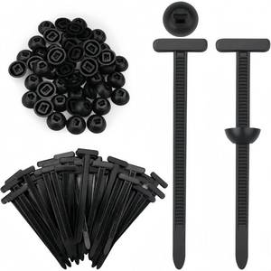 lot 3018 image: 50 Pcs Nylon Cable Ties, Heavy Duty Self-Locking Clips Multipurpose Zip Ties