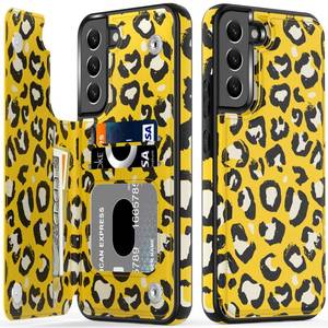 lot 3026 image: LETO Galaxy S21 FE Case, Flip Folio Leather Wallet Case Cover