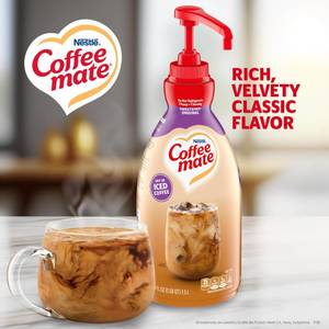 lot 3061 image: Nestle Coffee mate Coffee Creamer, Sweetened Original, Concentrated Liquid Pump Bottle, Non Dairy, No Refrigeration, 50.7 oz (Best by January 2026)