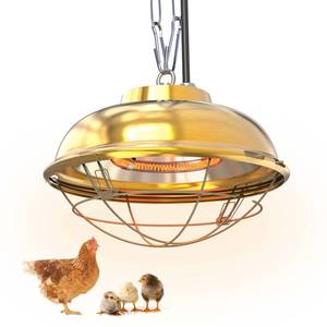lot 3078 image: Chicken Coop Heater Inside Coop heat lamp 300 Watt Two-Stage Temperature Brooder Heater for Chicks and Ducks