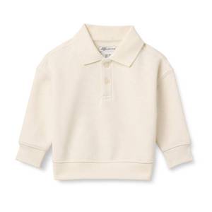 lot 3087 image: Amazon Essentials x Sofia Grainge Boys French Terry Polo Sweatshirt, Ivory, Kids Large