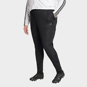 lot 3113 image: Adidas Womens Tiro 24 Track Pants (Plus Size) in BlackBlack PolyesterKnitPlastic - Size 2XL