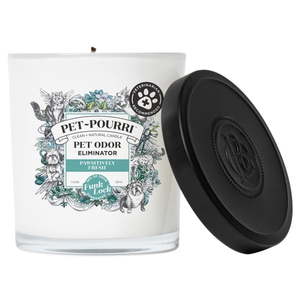 lot 3123 image: Pourri Pet-Pourri Candle 2-in-1 Pet Odor Eliminating Pawsitively Fresh 7.5oz - 7.5 oz
