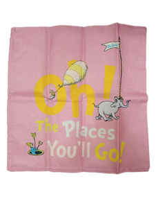 lot 219 image: Dr. Seuss Oh The Places Youll Go Pink 17 12 x 17 12 pillow case