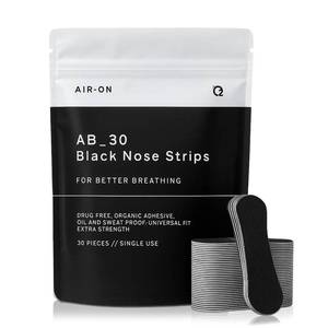 lot 263 image: AIR-ON Performance Nose Strips (30 Count)  Nasal Strip for Breathing, Less Snoring & Sleeping Relief  Extra Strength, Wide Body  Drug-Free - Adhesive, Athletic Support, Sweat & Oil Proof - Black