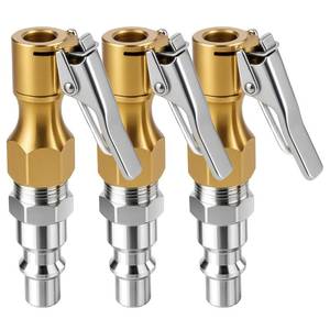 lot 3245 image: Air Chucks for Tires, 6 Pack Sturdy & Durable Locking Air Chuck with Easy Lock-on Clip, Heavy Duty Solid Brass, 14 Female NPT Threads, Universal Connect for Tire Inflator, Gauge, Compressor