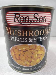 lot 165 image: Ron Son Mushroom Pieces & Stems - 68 oz Can - Best by date SEP2029.