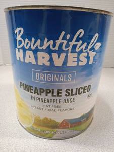 lot 166 image: Bountiful Harvest Original Pineapple Slices (6 lbs 10 oz) - Best by 120924
