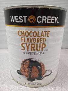 lot 168 image: West Creek Chocolate Flavored Syrup - 8 lb Can