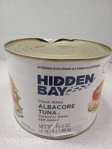 lot 171 image: Hidden Bay Chunk White Albacore Tuna - Large Commercial Can  65.5 oz (4.16 lbs1.88 kg)