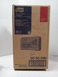 lot 186 image: Tork Twin Mini Jumbo Roll Tissue Dispenser