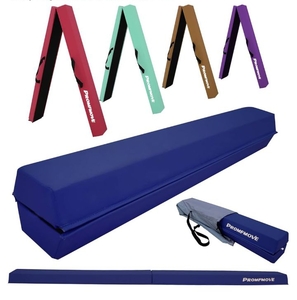 8 FT Balance Beam Folding Gymnastics Beam - Extra Firm - Suede Cover - Anti Slip Bottom with Carry Bag for Kids/Adults Home Use (Green) - Retails $60