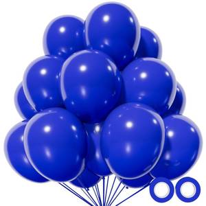 lot 281 image: 110pcs Blue Balloon 12 inch, Blue Latex Balloon for Birthday Party Baby Shower Wedding(with 2 Ribbons).