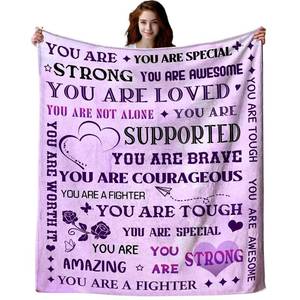 lot 285 image: Super Soft Warm Hugs Blanket Sympathy Inspirational Throw Blanket Thinking of You Gifts 80x60 - Retail $36
