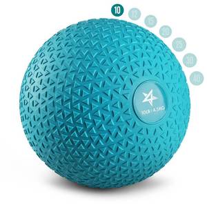 lot 316 image: Yes4All Slam Balls, 10-40lb Weighted Ball Weight, Durable PVC Sand Filled Workout Dynamic Slam Ball for Strength Training, Triangle, Teal, 10lbs