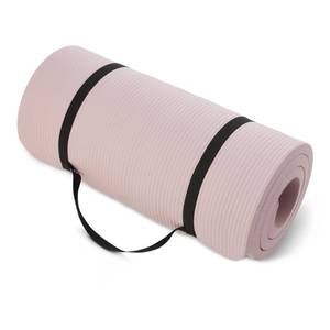 lot 423 image: Amazon Basics 1-Inch Extra Thick Workout Exercise Yoga Mat with Carrying Strap, 74 x 24, Rose, Retail $33