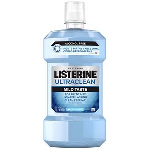 lot 442 image: Listerine Ultraclean Alcohol-Free Tartar Mouthwash  Arctic Mint  1L