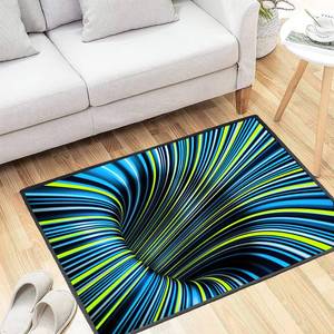 lot 444 image: GAGNONLEE 3D Vortex Illusion Carpet Entrance Door Floor Mat Abstract Geometric Optical Floor Mat Non-Slip Doormat Modern Living Room Home Decor Rug 24X16inch