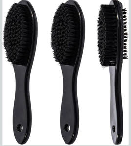 lot 455 image: Large Handle Grip Fingernail Brush 3 Packs, Ooloveminso Hand Nail Brushes for Fingernail and Toes Cleaning, Double-Side Soft Stiff Bristles Scrubber Tools for Men and Women, Black