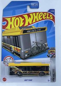 lot 461 image: Hot Wheels 2022 - Aint Fare - Bus - Yellow - HW Metro 910