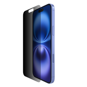 lot 462 image: Belkin - ScreenForce Privacy InvisiGlass for iPhone 16 Plus, 15 Plus, and 14 Pro Max with EZ Align Tray - Black