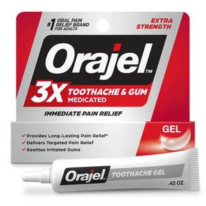 lot 464 image: Orajel 3X for Toothache & Gum Pain Maximum Gel Tube 0.42oz - From #1 Oral Pain Relief Brand - Orajel for Instant Pain Relief  (Exp. Oct 2026)