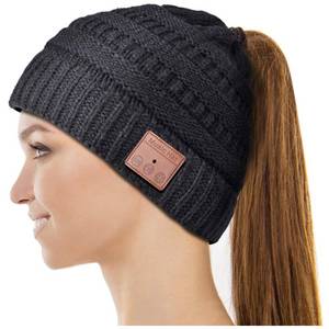 lot 3257 image: Womens Gifts for Christmas Stocking Stuffer Bluetooth Beanie Women Ponytail Beanie Bluetooth Hat with Bluetooth Headphones Winter Cap Birthday Gift Ideas for Her Wife Mom Women Who Have Everything, Retails $27