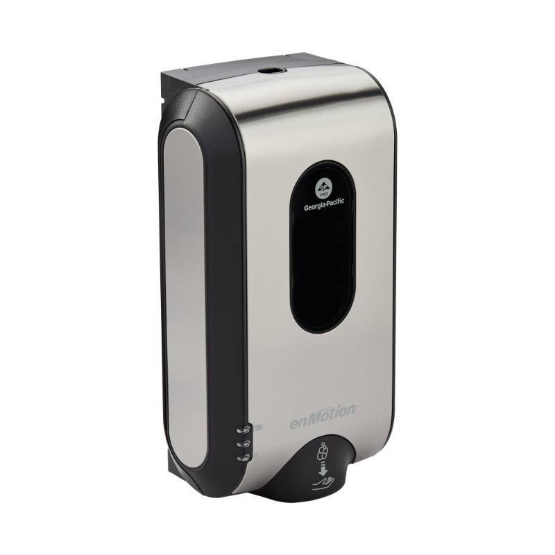 lot 193 image: ENMOTION� GEN2 AUTOMATED TOUCHLESS SOAP &amp SANITIZER Dispenser by GP PRO (GEORGIA-PACIFIC), Stainless Finish, 1 Dispenser - Retail $66