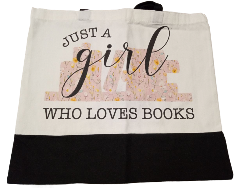 lot 1175 image: Book Lover Canvas Tote Bag