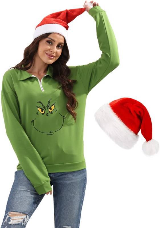 lot 201 image: Grinch Green Hoodie Adult Hoody  (Size S)