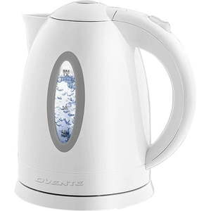 lot 487 image: Ovente Cordless Electric Kettle 1.7 Liter & 1100 Watts  BPA Free White
