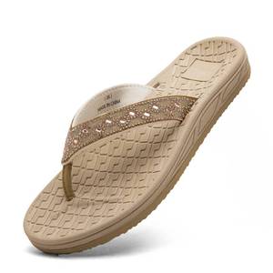 lot 495 image: Subbxre Womens Sandals Summer Classic Comfort Lightweight Non-Slip Durable (Beige- Size 8)
