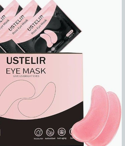 lot 501 image: USTELIR Under Rose Eye Patches Mask for Dark Circles, Puffy Eyes, Under Eye Bags and Wrinkles. Includes 3 Pairs. Exp. 042927.