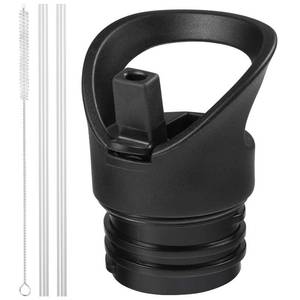 lot 525 image: Straw Lid for Hydro Flask Standard Mouth Water Bottle, Sports Cap Replacement Top Accessories with Straws with Fixed handle for Hydroflask