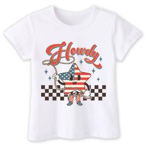 lot 533 image: Funny 4th of July Shirt Toddler Kids Boys Girls Patriotic USA Shirt, Red White and Blue Shirt (Size 6 Girls)