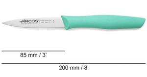 lot 537 image: Bundle Victorinox 3.25 Inch Swiss Classic Paring Knife with Straight Edge, Spear Point, Green AND Arcos Paring Knife Set of two 4 Inch Stainless Steel
