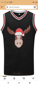 lot 544 image: Christmas Moose Basketball Jersey Size-L