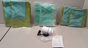 lot 585 image: GinCai Storage Bag Set with Electric Pump (Includes 8 Bags & Pump)