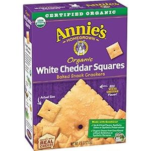 lot 604 image: Annies Organic White Cheddar Squares Baked Snack Crackers best by 2526