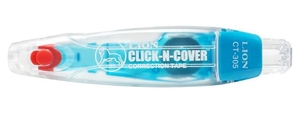 lot 623 image: Brand LION CLICK-N-COVER Refillable Correction Tape, Retractable Tip, 15 wide and 236 long, Acid-Free, 1 ea. (CT-305)