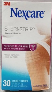 lot 630 image: Nexcare Steri-Strip Skin Closure, H1546, 14 in x 4 in, 30 Strips