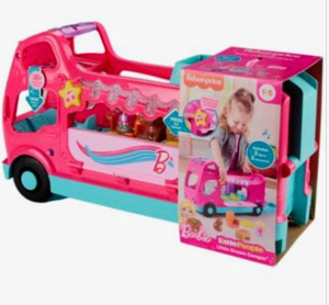 lot 636 image: Fisher-Price Little People Barbie Little Dreamcamper RV Playset with Music Lights 2 Figures