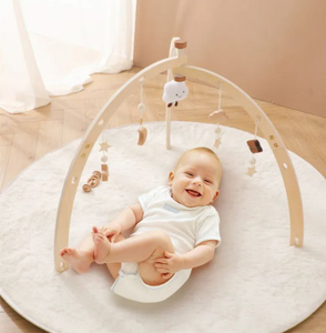 lot 661 image: Nordic Style Baby Play Gym with Cloud Mobile