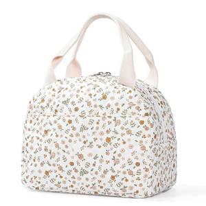 lot 670 image: GGBOVVO Lunch Bag for Women - Insulated Lunch Box Tote Bag Reusable Cooler Bag Large Capacity Leakproof Quilted Lunch Box for Work Office Picnic Travel. - Retail $0