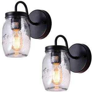 lot 677 image: XIPUDA Sconces Wall Lighting, Retro Wall Sconces Set of Two, Black Vanity Lights Bathroom Sconces Wall Decor, Hallway Wall Sconces Farmhouse Wall Lamp - Retail $57