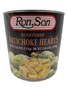 lot 331 image: Ron Son Quartered Artichoke Hearts Large Commercial Can 5lb 8oz - Best By 03212028.